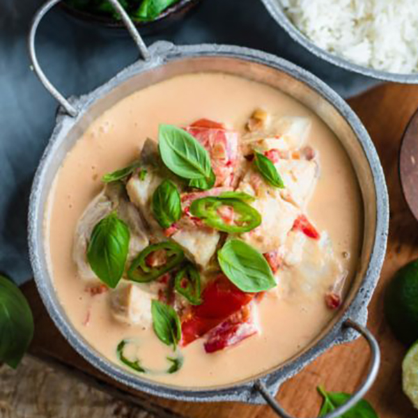 Coconut Fish Soup, Tomato & Basil Aussie Seafood House